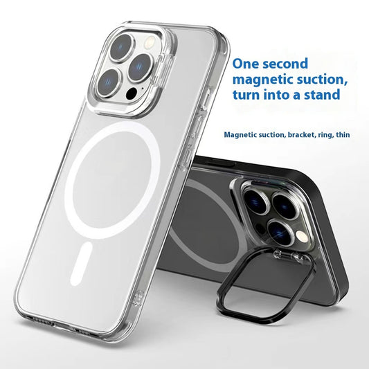 Funda Magnética Invisible con Soporte Metálico para Smartphone