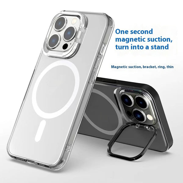 Funda Magnética Invisible con Soporte Metálico para Smartphone