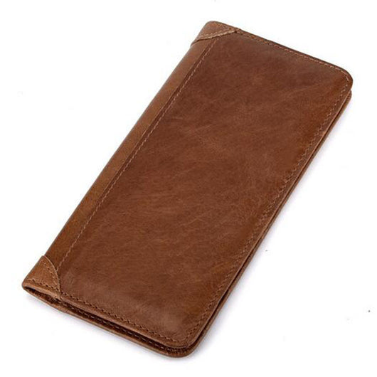 Billetera de Cuero Vacuno Retro Encerada - Cartera Multitarjeta con Monedero - Image 9