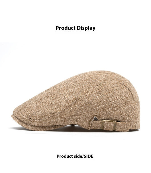 Boina Retro de Algodón y Lino para Hombre con Visera - Image 15