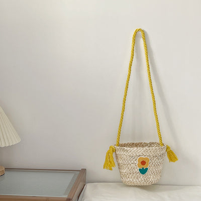 Bolsa Mensajera Infantil Tejida a Mano en Fibra Natural - Image 10