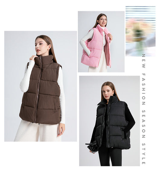 Chaleco Térmico Acolchado sin Mangas con Cuello Alto para Mujer - Image 14