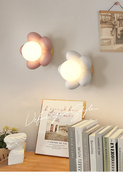 Lámpara de Pared Infantil Flor - Luz Moderna Estilo Crema para Dormitorio - Image 12
