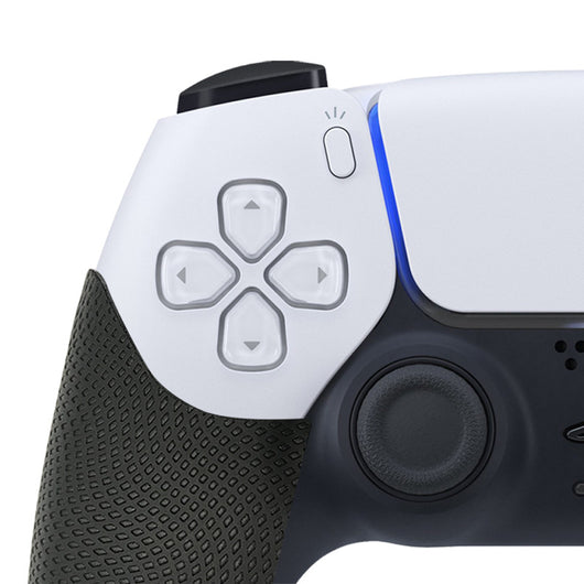 Pair of gamepad silicone stickers, one black with textured grip and one solid red, for enhanced controller grip. - Image 14