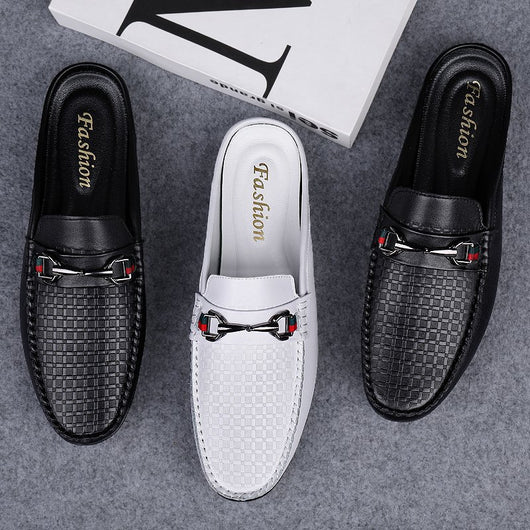 Pantuflas Hombre Cuero Casual - Mocasines Cómodos Sin Cordones - Image 13