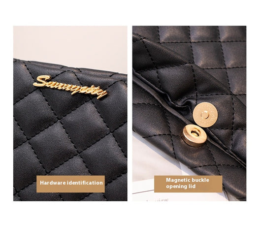 Bolso Bandolera Mujer Capacidad Grande Diseño Rombo Cadena Premium - Image 15