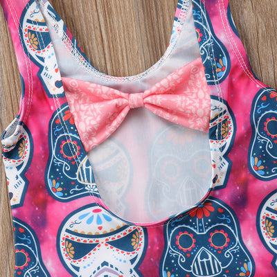 Bikini Infantil con Estampado de Calavera Cartoon - Image 2
