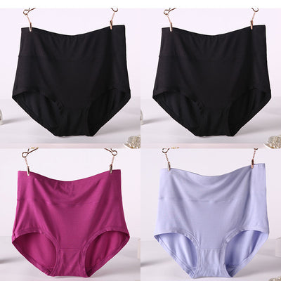 Pack 4 Pantaletas Cintura Alta Viscosa Suave Colores Lisos Mujer - Image 11