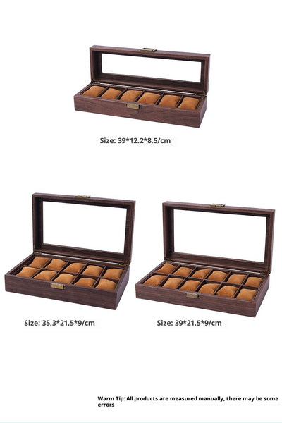 Caja Organizadora de Relojes Retro con Acabado Cuero PU y Diseño Madera - Image 24