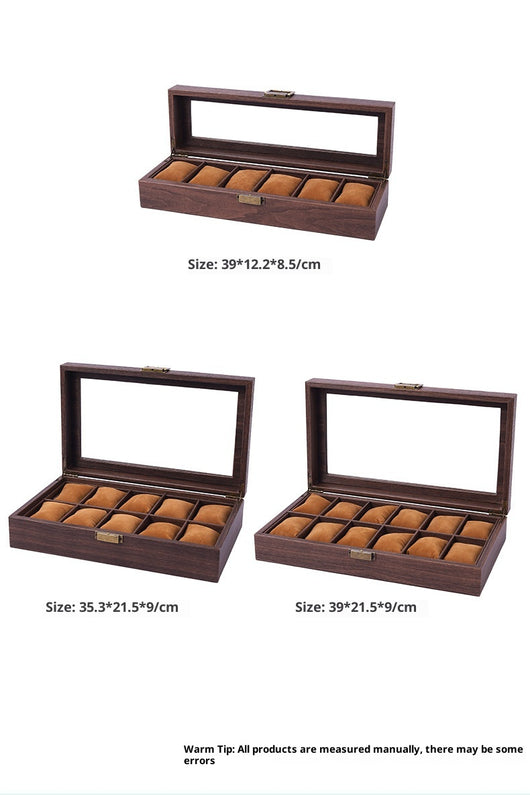 Caja Organizadora de Relojes Retro con Acabado Cuero PU y Diseño Madera - Image 24