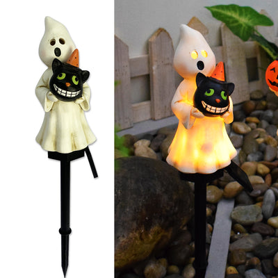 Linterna Solar de Calabaza Halloween - Decoración de Resina Artesanal para Jardín - Image 7