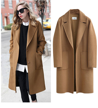Abrigo Reversible de Lana para Mujer Otoño e Invierno - Image 15