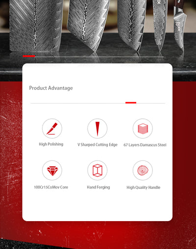 Cuchillo Damasco Profesional para Carnes y Frutas - Image 22