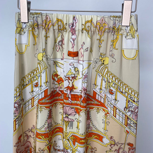 Falda Midi Estampada de Seda con Cintura Elástica Goddess - Image 6