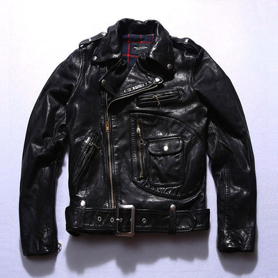 Chaqueta de Cuero Genuino para Motocicleta - Protección y Estilo - Image 16