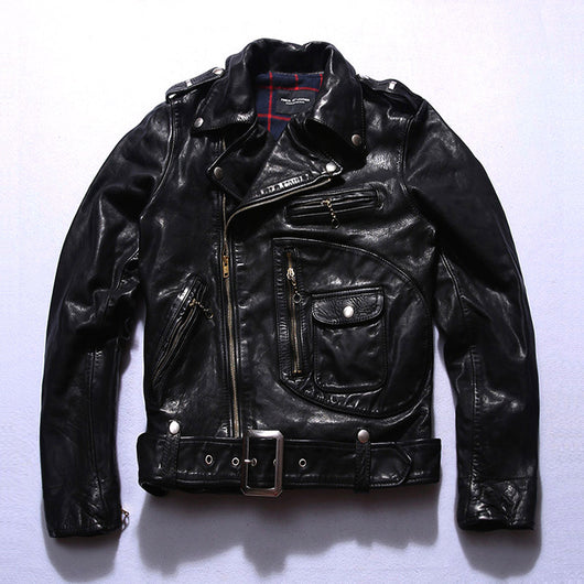 Chaqueta de Cuero Genuino para Motocicleta - Protección y Estilo - Image 16