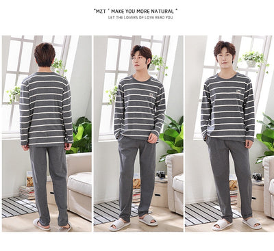 Pijama Casual Talla Grande Hombre Primavera Verano Tela Ligera - Image 17