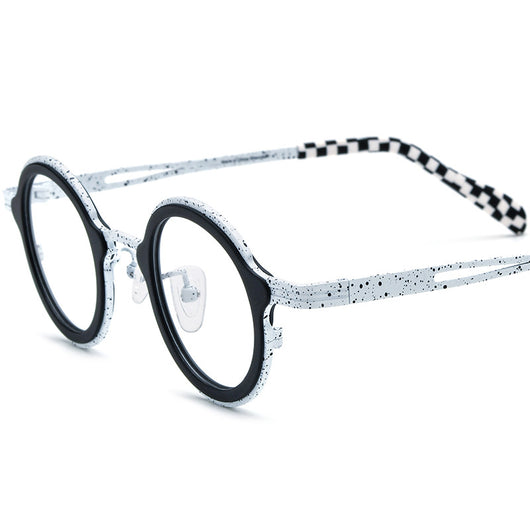 Armazón de Gafas Redondo en Titanio Ensamblado - Image 5