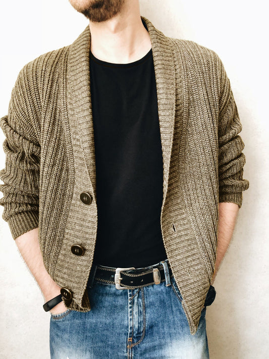 Cardigan V-Neck de Manga Larga para Hombre - Colección Otoño - Image 2