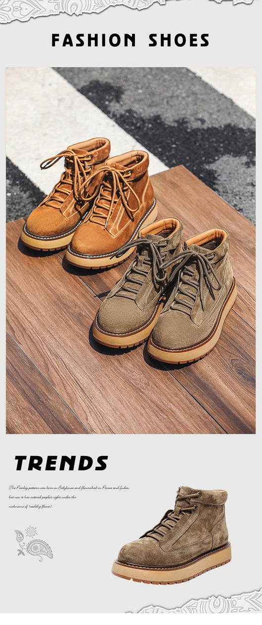 Botas Plataforma de Cuero Genuino Estilo Retro Británico - Image 16