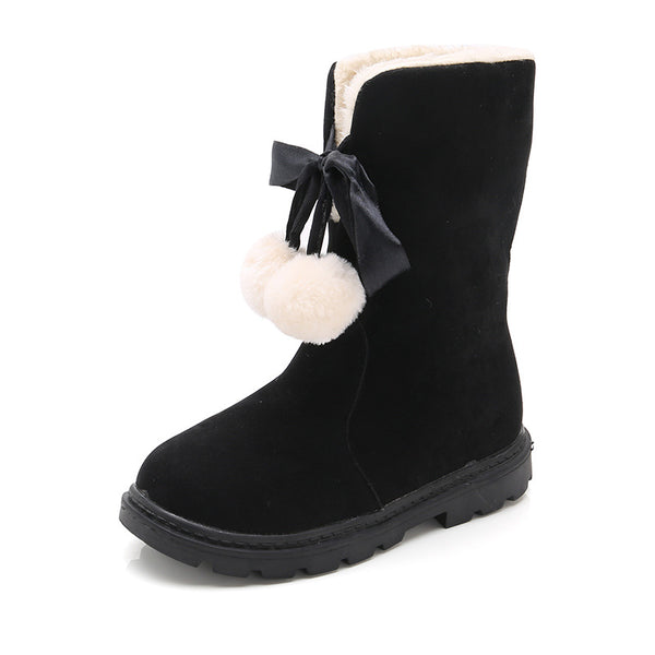 Botas Calientitas de Algodón para Niñas - Estilo Princesa Invierno
