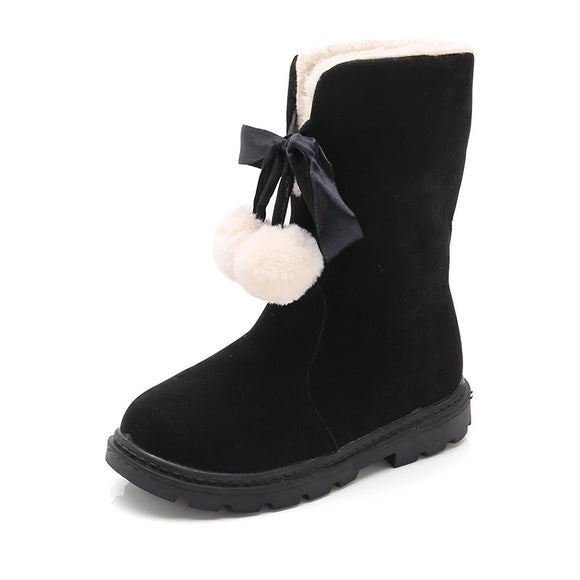Botas Calientitas de Algodón para Niñas - Estilo Princesa Invierno