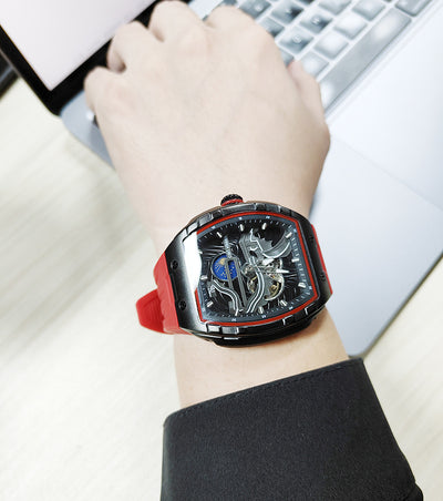 Reloj Mecánico Automático para Hombre con Esfera Hueca y Cristal Luminoso - Image 9