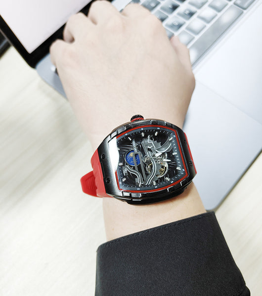 Reloj Mecánico Automático para Hombre con Esfera Hueca y Cristal Luminoso - Image 9