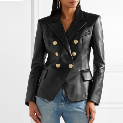 Blusa Corta de Cuero Genuino para Mujer - Estilo Fashion