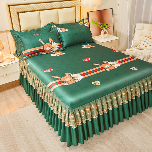 Juego de Cama de 3 Piezas con Sábana Bajera de Fibra Viscosa Premium - Image 29