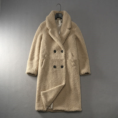 Abrigo Teddy Oversized Tipo Solapa Largo Suave Efecto Gamuza - Image 6