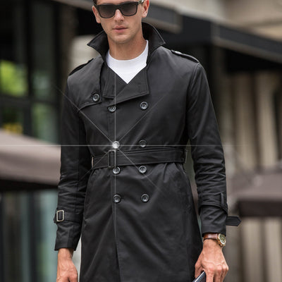 Abrigo Trinchera Casual para Hombre Largo Medio - Image 5