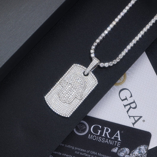 Collar Colgante Moissanita S925 Plateado en Platino - Joyería Lujo Moderno - Image 4
