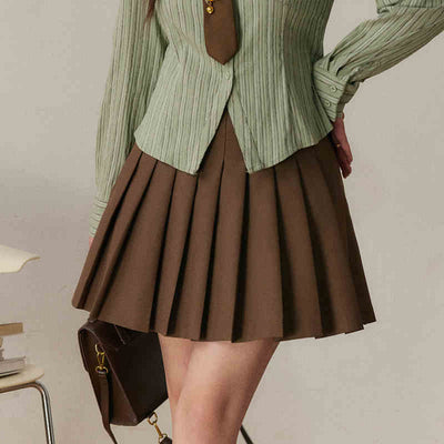 Camisa Universitaria de Rayas para Mujer - Talla Grande