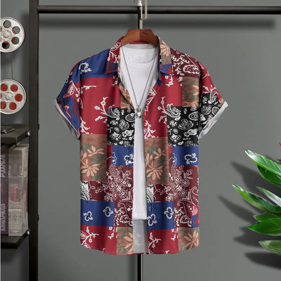 Camisa Estampada Artística para Hombre - Manga Corta - Image 23