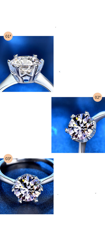Anillo de Moissanita para Mujer con Seis Garras - Image 10