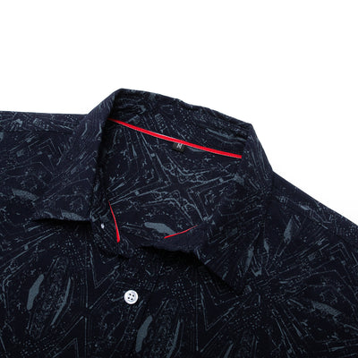 Camisa Casual de Algodón con Estampado para Hombre - Manga Larga Primavera Verano - Image 9