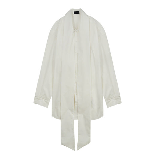 Vestido Camisero de Popelina con Moño para Primavera - Image 3