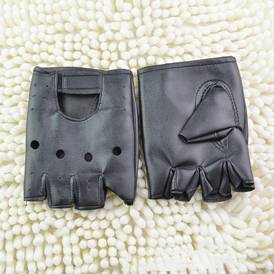 Guantes de Cuero Medio Dedo Ahuecados para Hombre - Image 7