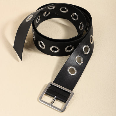 Cinturón Hueco Punk Hip Hop Unisex - Accesorios de Moda PU Suave - Image 17