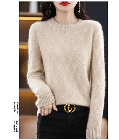 Suéter Jacquard Grueso para Mujer - Abrigo Cálido Otoño Invierno - Image 31