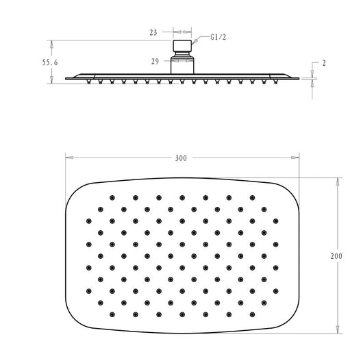 Espejo Rectangular Ahorro de Agua con Ducha Superior en Acero Inoxidable 304 - Image 6