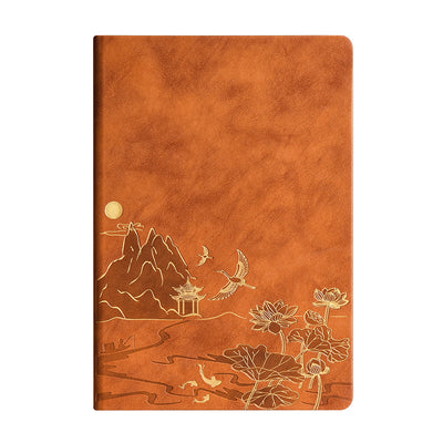Set de Cuaderno A5 Estilo Chino Vintage para Negocios y Oficina en Caja de Regalo - Image 5