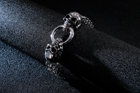 Pulsera de Acero Titanio Calavera Dominante - Image 21