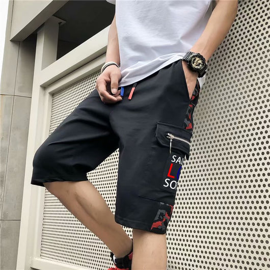 Pantalones Cortos Casuales para Hombre con Diseño de Cinco Puntos - Image 4