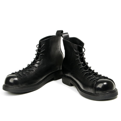 Botas Martin para Hombre de Cuero Genuino Estilo Vintage Amekaji - Image 13