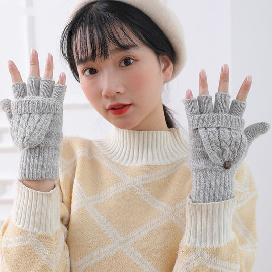 Guantes de Lana Convertibles con Mitones Ajustables para Hombre y Mujer - Image 12