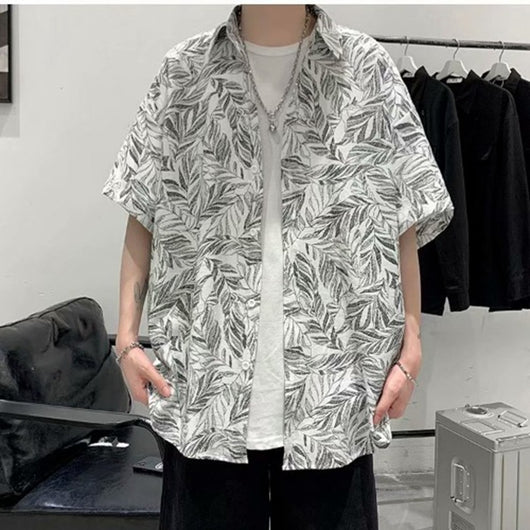 Camisa Floral para Pareja Estilo Hong Kong - Top Japonés Unisex - Image 9