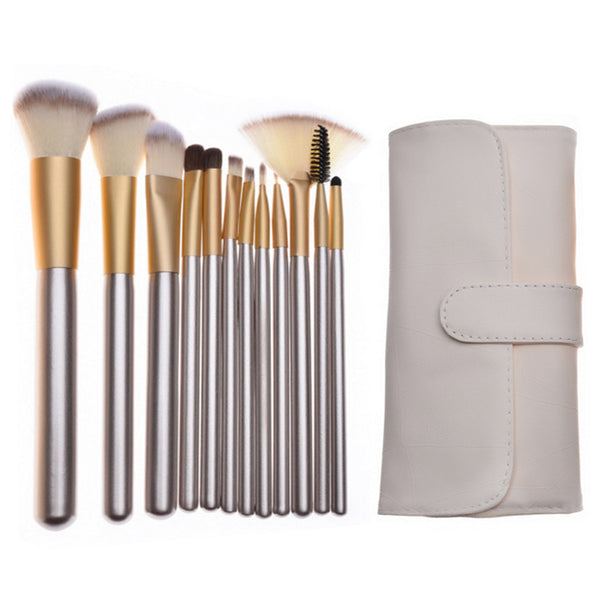 Set de Brochas de Maquillaje Beige Champagne