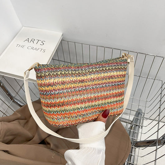 Bolsa de Hombro Arcoíris con Rayas Horizontales - Tendencia 2024 - Image 5